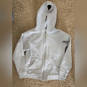 Hanna Andersson Light Gray Zip Hoodie for Kids